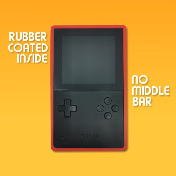 Rubber coated hard cover / case / shell for the Analogue Pocket handheld (without middle bar)