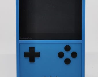 Rubber coated hard cover / case / shell for the Analogue® Pocket® handheld (with button plate)