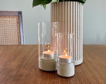 Concrete Lantern Set of 2