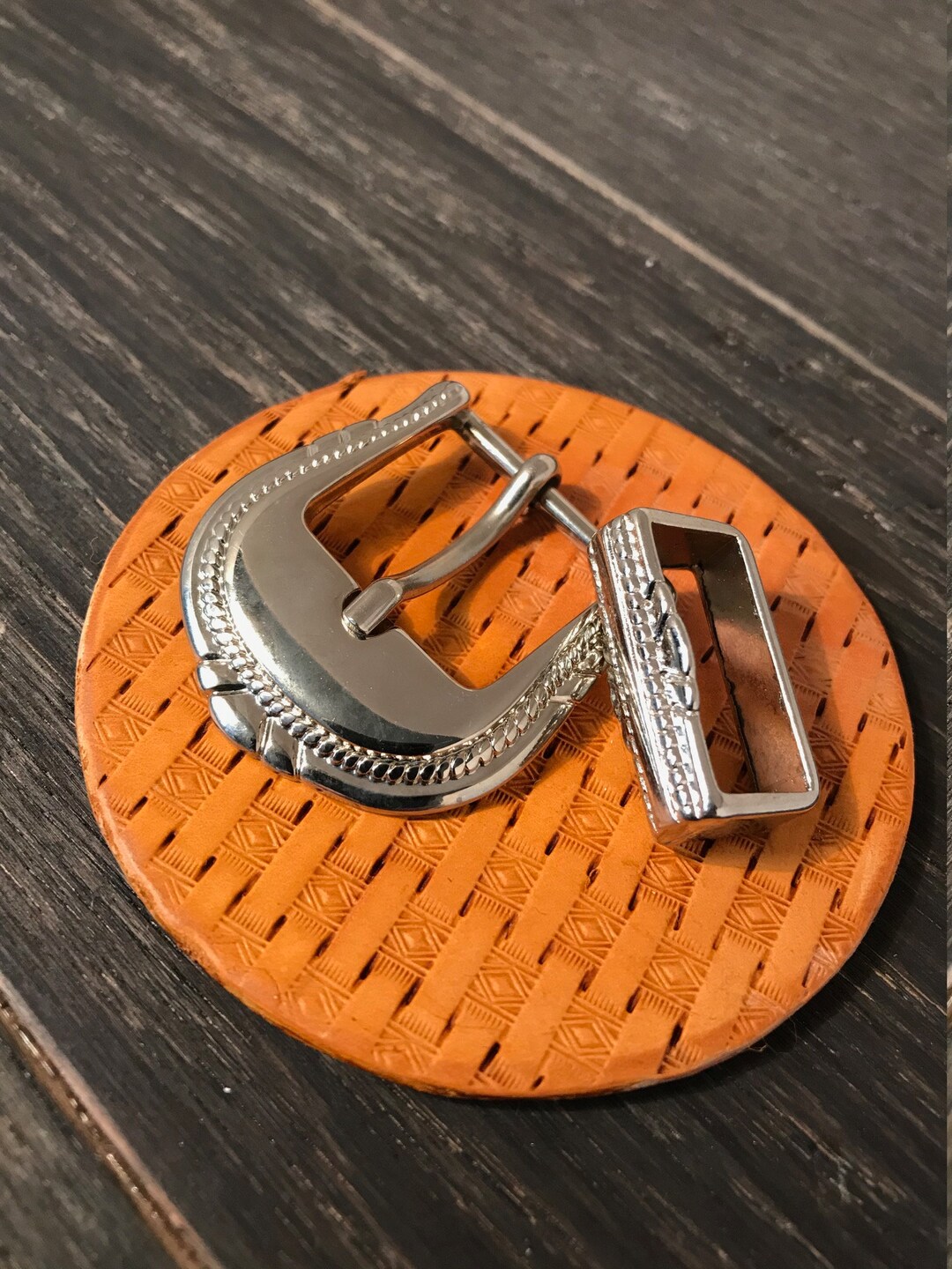 Buckle and Keeper, Silver Buckle, Horse Tack, Belt Buckle, Saddlery