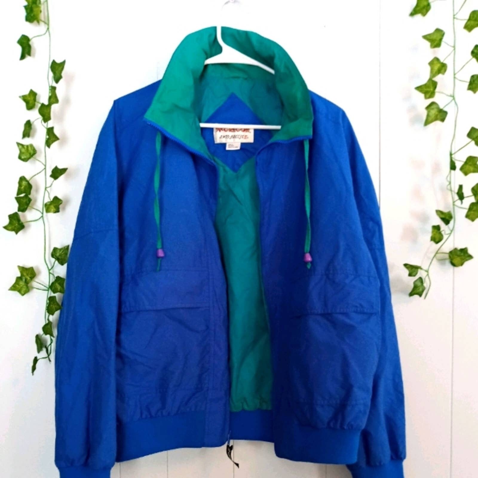 windbreaker with hidden hood