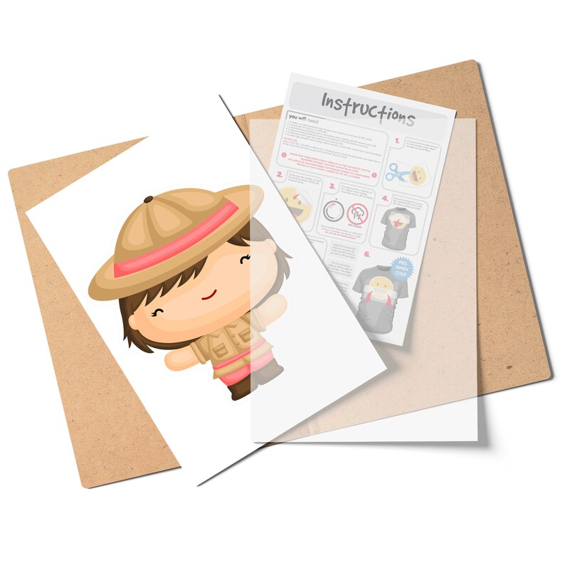 Jungle SafariGirl Zoo KeeperIron On T-Shirt Transfer Print Jungle SafariGirl Zoo KeeperIron On T-Shirt Transfer Print