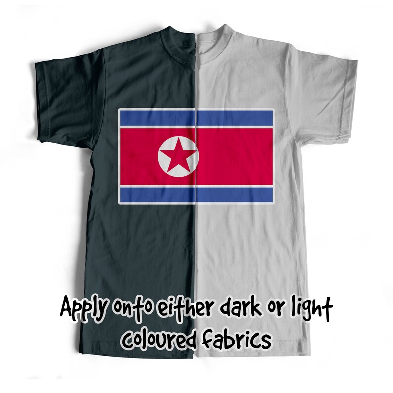 North-Korea National Flag Iron On T-Shirt Transfer Print