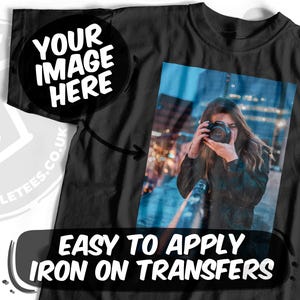 Transferência personalizada para camiseta com ferro | Sua foto / imagem / logotipo / design impresso para criar sua própria camiseta