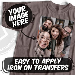 Trasferimento termoadesivo su maglietta / Personalizzato con la tua immagine / foto per creare magliette personalizzate abbinate