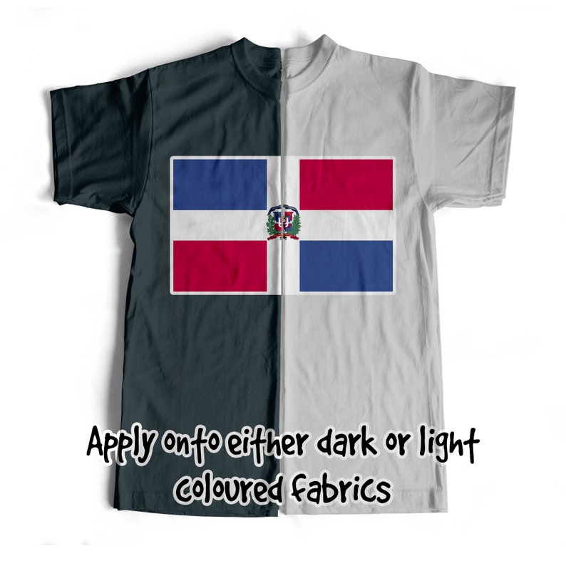 National Flag Dominican Republic Iron On T-Shirt Transfer Print