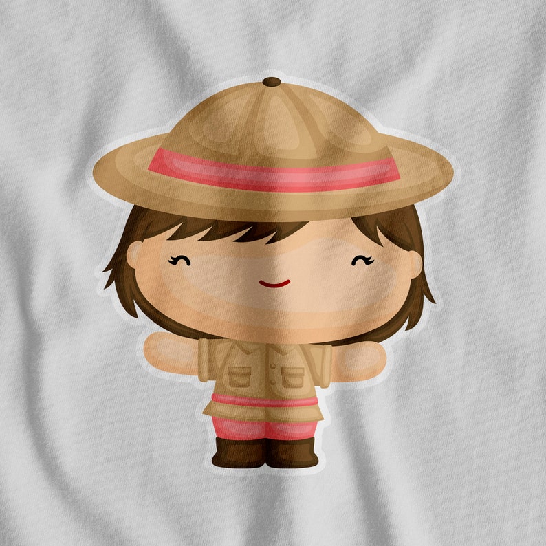 Jungle SafariGirl Zoo KeeperIron On T-Shirt Transfer Print Jungle SafariGirl Zoo KeeperIron On T-Shirt Transfer Print