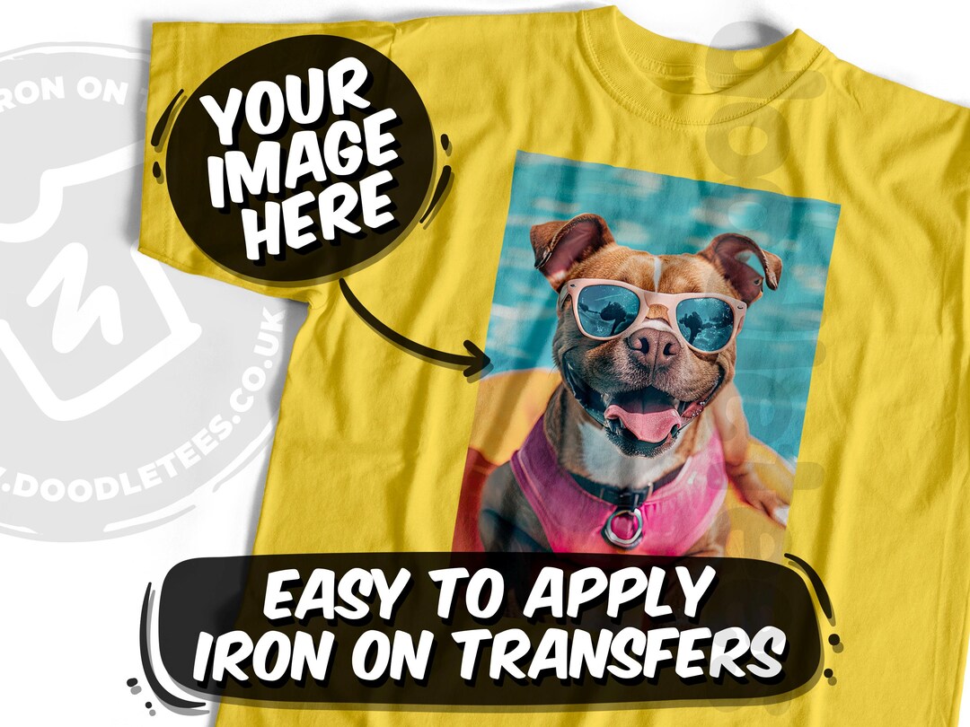 Iron on T Shirt Transfer | Personalised With Your Own Image / Photo to ...