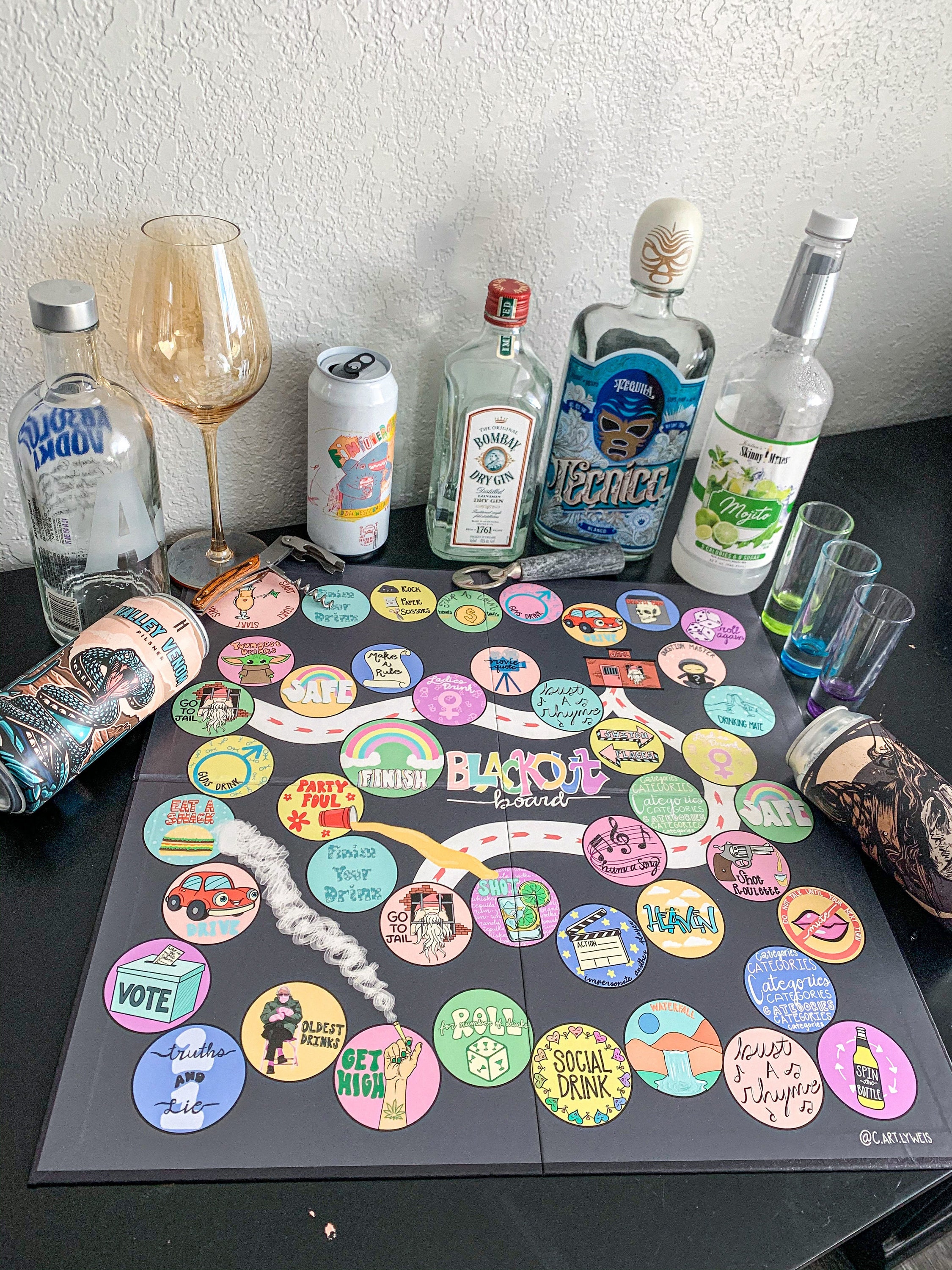 Blackout Board Drinking Game Etsy