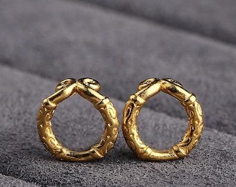 Gilded Sterling Silver Bead: Sun Wukong Golden Hoop Charm