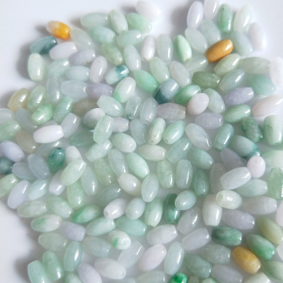 20 pcs / 50 pcs 4 12 mm natural rice jadeite bead nice | Etsy