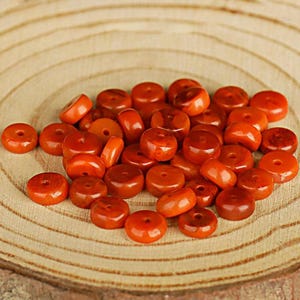 Nananga Roter Achat Rondelle Perlen, Natürliche Edelstein Perlen (5-6 mm)