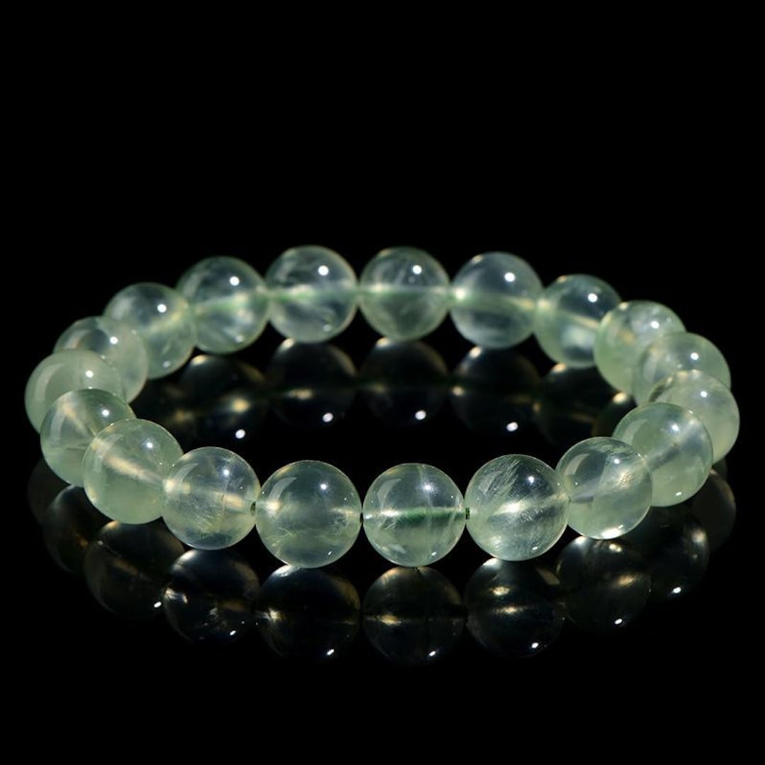 Bracelet En Prehnite Grade A - Boules De 4 Mm - Neuf Avec étiquettes - Marque Coco Papaya