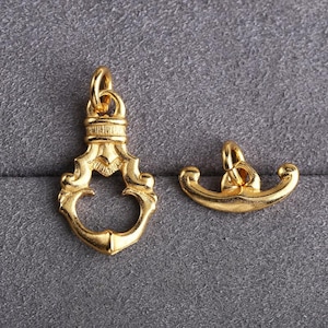 Gild Sterling Silver Flower Bead: S925 Clasp