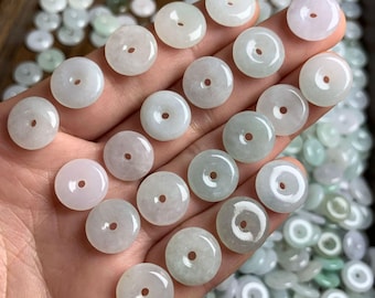 ring and donut shape natural jadeite bead(13mm)