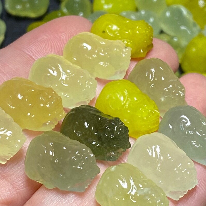 Cute Pixiu Shape Serpentine Jade Bead Etsy