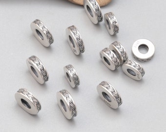 5 pcs / 10 pcs twine pattern s925 sterling silver jump ring bead