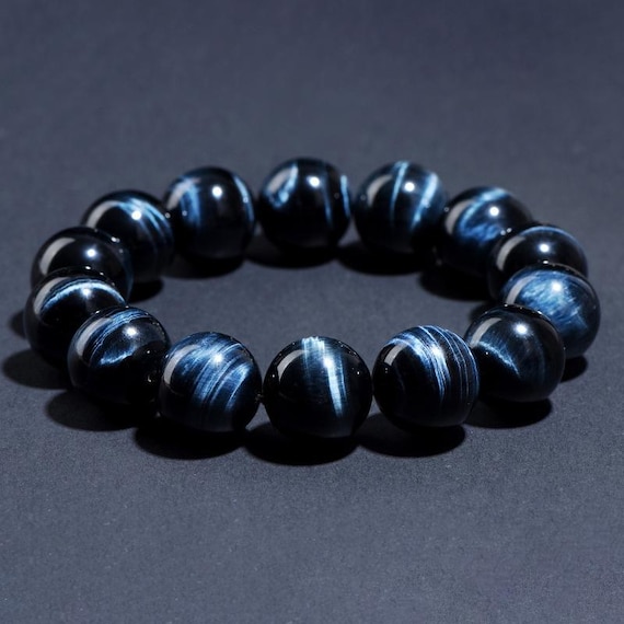 Bracelet Perles œil De Tigre Bleu 6mm - Pierre Naturelle énergie & Confiance, Neuf Avec étiquette