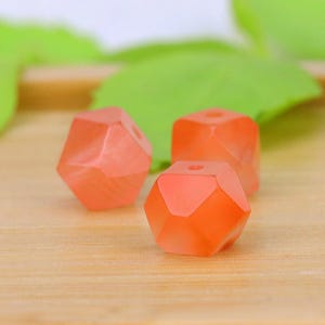 Rode facetkraal Nanhong-agaat, echte edelsteen