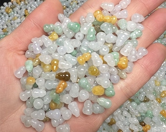 8mmひょうたん型天然カラフルアイスジェダイトビーズ、翡翠ビーズ