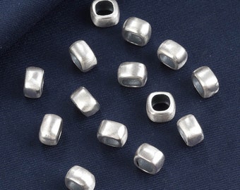 rectangle shape bead s925 sterling silver big hole accessories