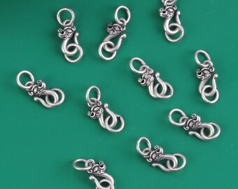 5 pcs / 10 pcs phoenix and dragon shape s925 sterling silver clasp, bracelet clasp, necklace clasp