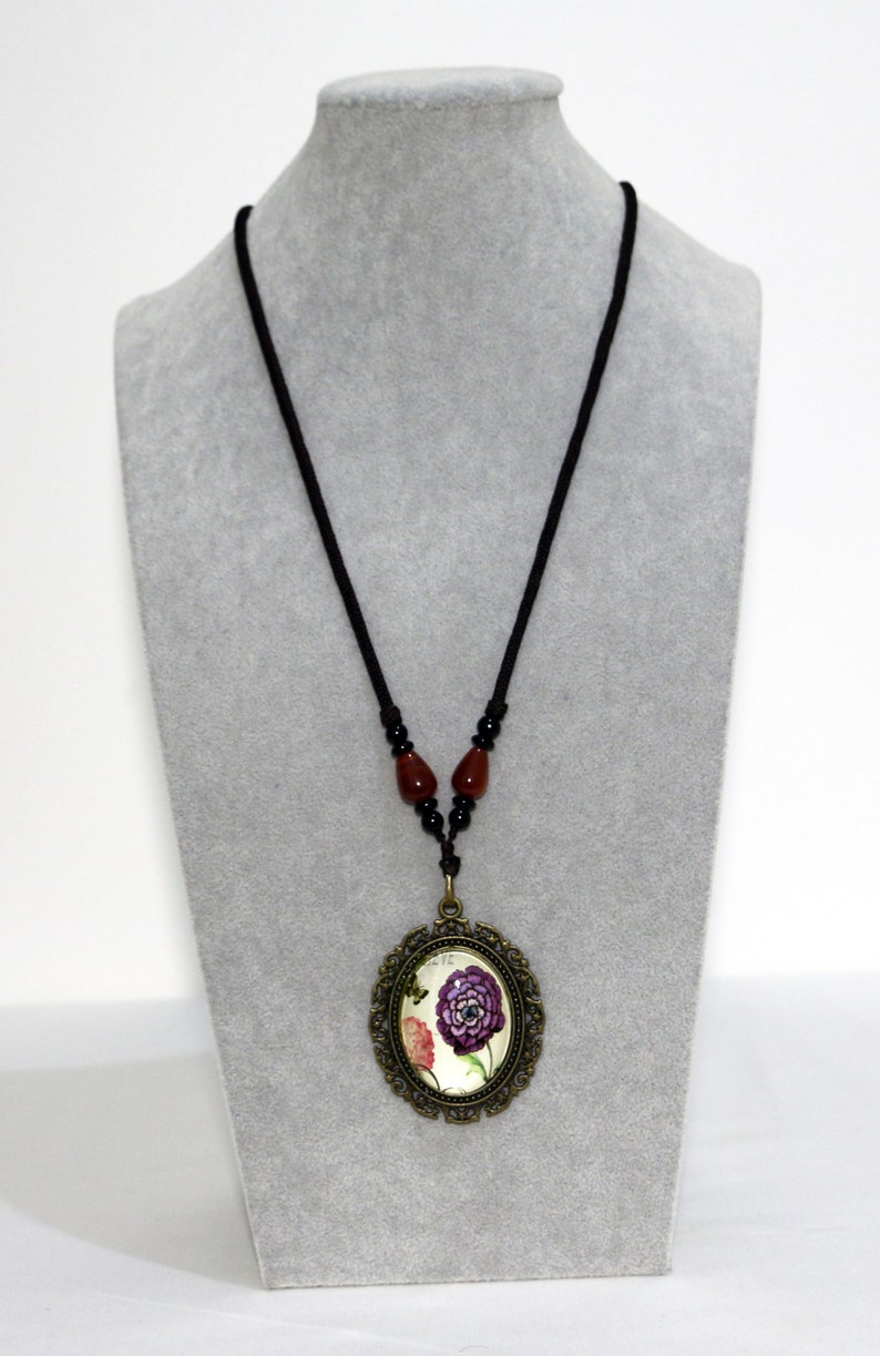 Handmade Glass Cabochon Necklace