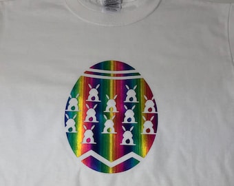 Easter Egg With Repeating Bunny pattern