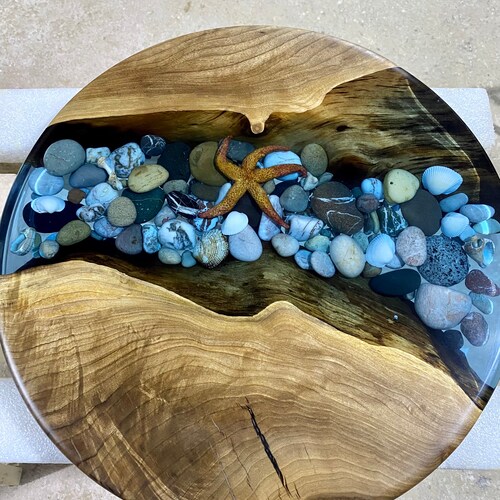Resin/epoxy End Table - Etsy