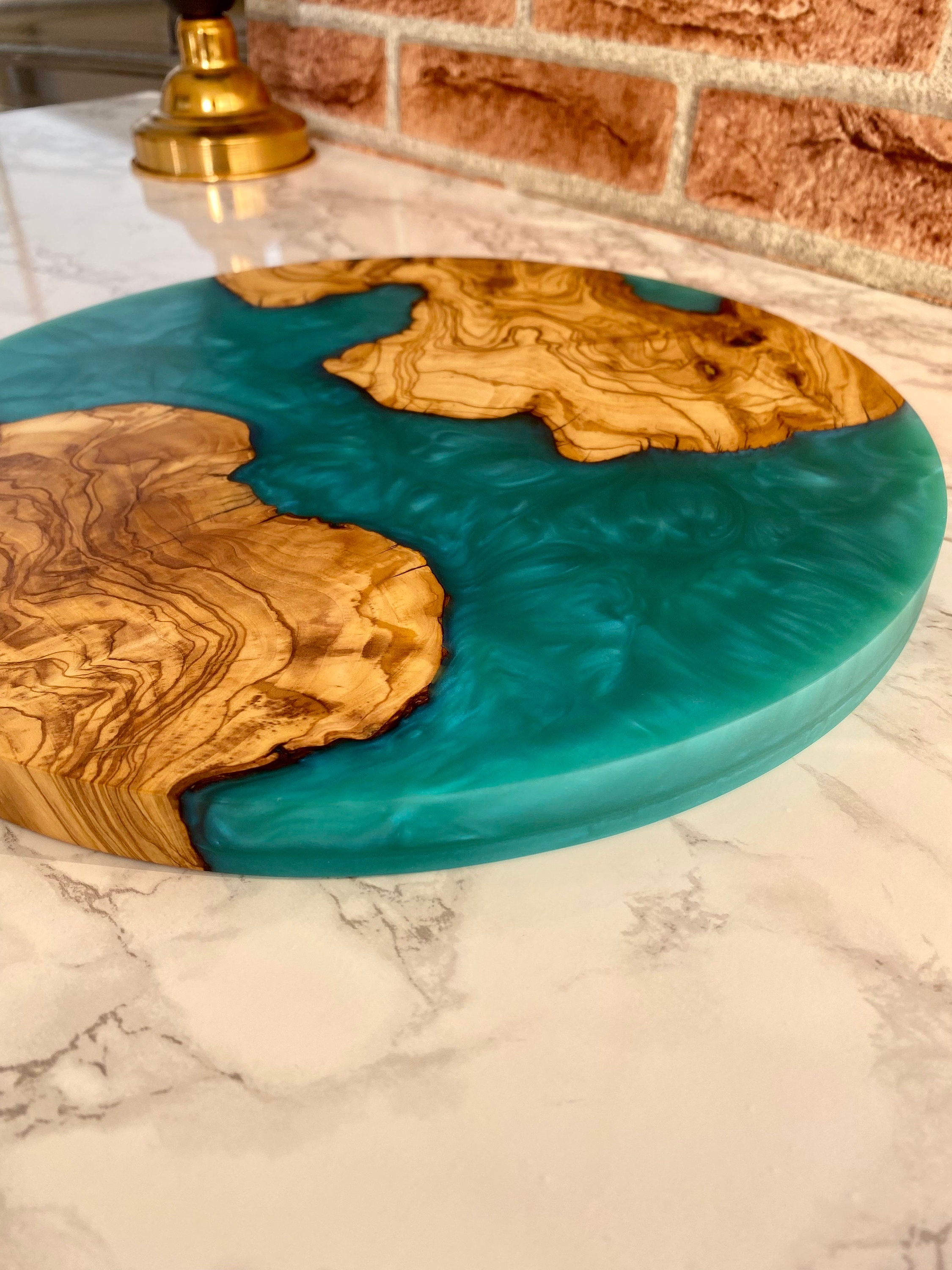 Wood and Resin Table Mat, Resin Table Mat 