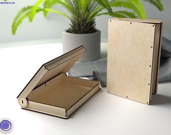 Book Box - Hinged Box with Curved Edge Laser Cut Files - Glowforge