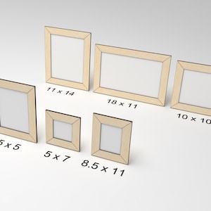 Laser Cut Picture Frame SVG File: Glowforge Ready (Multiple Sizes)
