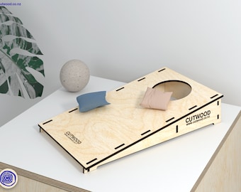 Miniature Cornhole table top game - digital files for Glowforge, Laser Cutter, SVG