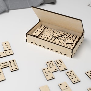 Travel Dominos Set Game - Laser cut files - Mini Size