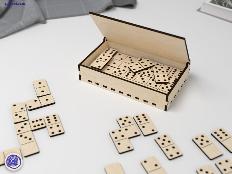 Travel Dominos Set Game Laser Cut Files Mini Size