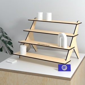Four Level Display Stand for Craft Booths, Market Stalls - Laser CNC Cut Pattern Model file - aI, SVG, EPS