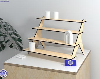 Four Level Display Stand for Craft Booths, Market Stalls - Laser CNC Cut Pattern Model file - aI, SVG, EPS