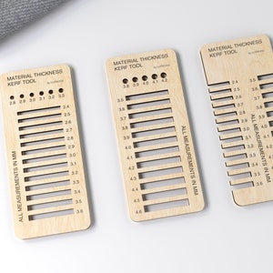 Laser Kerf Tool: Material Thickness Test, 3mm & 4mm (Digital File)