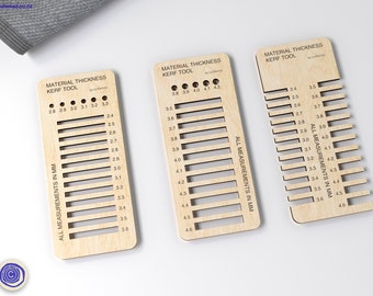 Laser Kerf Tool: Material Thickness Test, 3mm & 4mm (Digital File)