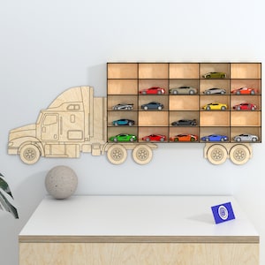 Matchbox Car Hanging Storage Truck - Toy Car Garage - Laser Cut File - Glowforge SVG