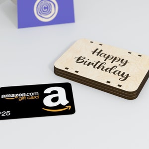 Sliding Gift Card Holder - Birthday Slot Together Box - Laser Cut File - Glowforge SVG