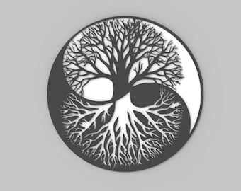 Yin Yang Tree of Life - Wall Art - Vector - Laser and Plasma Cut