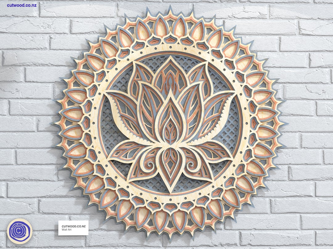 Lotus Flower Mandala Wall Art: Laser Cut File (digital Download) - Etsy