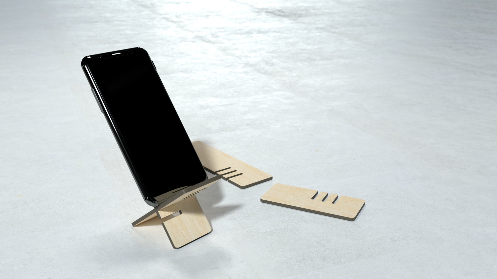 Phone Stand - Adjustable Angle Phone Holder - Laser Cut Files, Glowforge