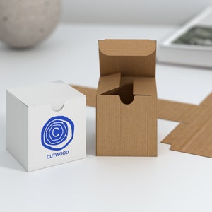 Archivo digital de caja de corte láser - Tarjeta o caja de papel - Ai SVG EPS - Modelo de patrón de corte láser - Glowforge o Cricut - Caja de regalo