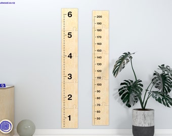 Ruler Growth Chart - Height Chart Metric and Imperial Wall Art for Kids - Laser Cut File - Glowforge SVG