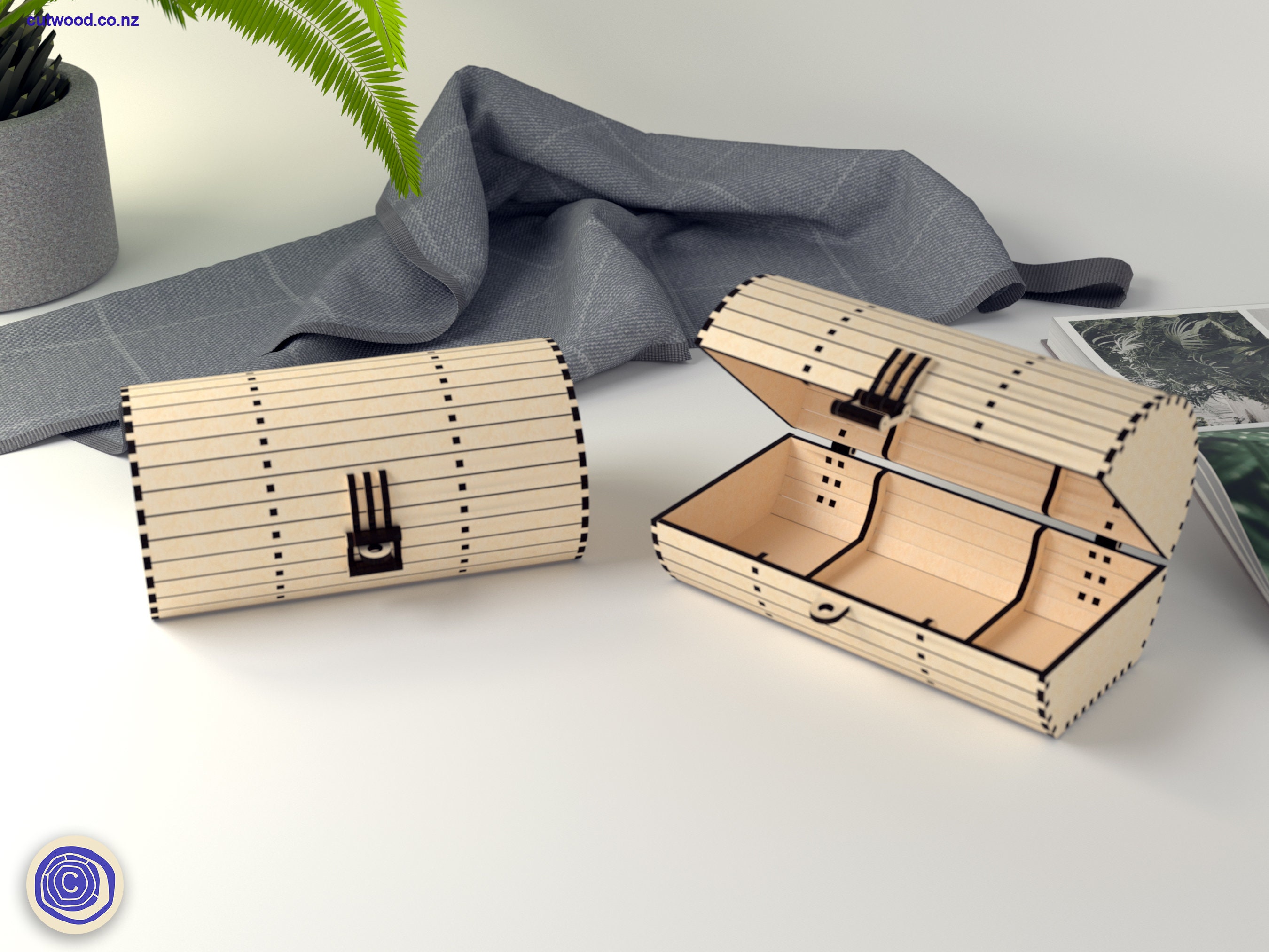 Barrel Treasure Chest Digital Laser Cut File 3mm 1/8inch Etsy UK