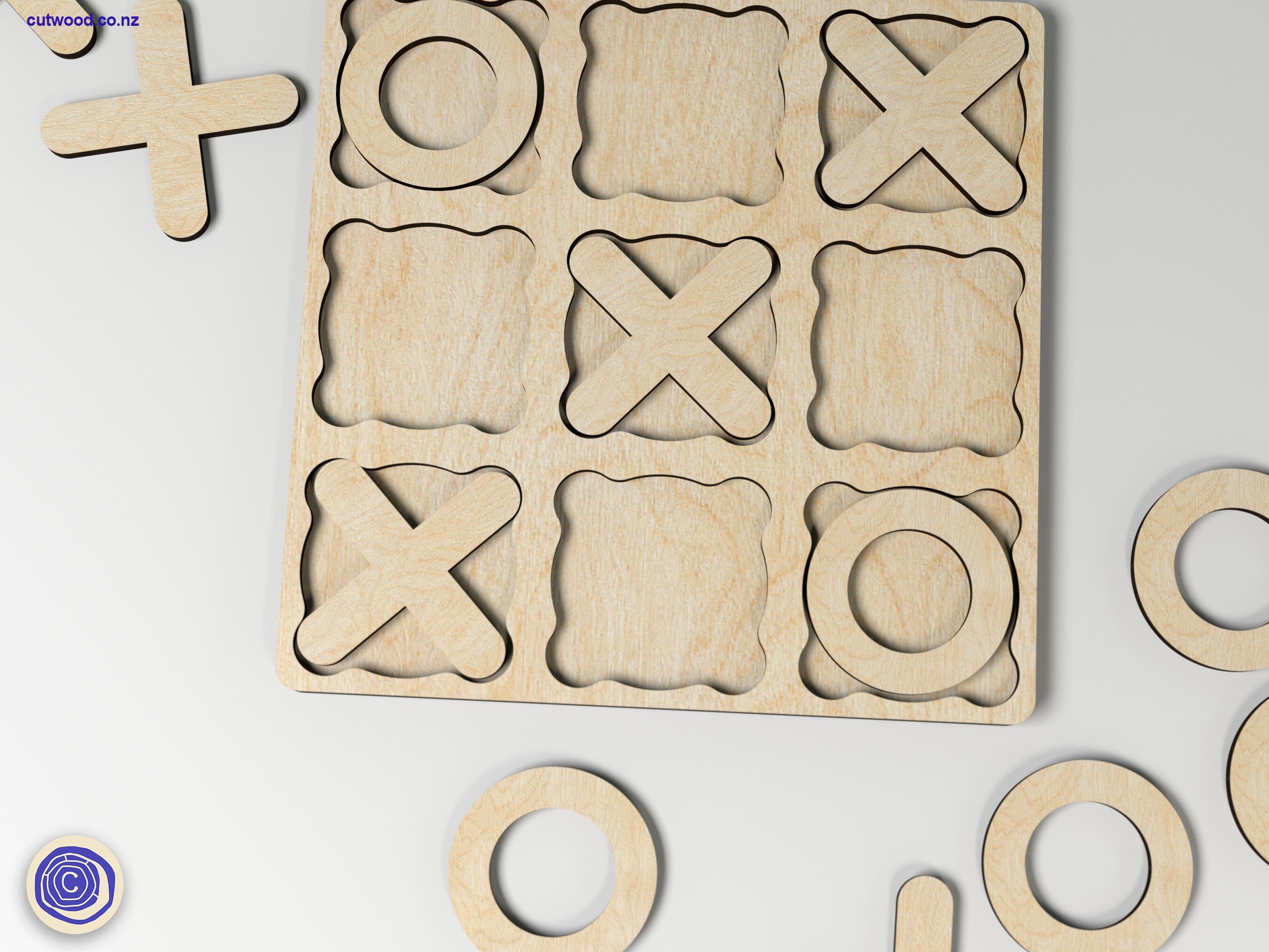 Tic Tac Toe Board Game Laser Cut Files SVG DXF Vector Plans - Etsy Canada