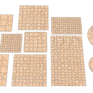 Puzzles svg, Puzzles laser cut, Puzzle Templates, Jigsaw puzzles file, CNC files, CNC plans