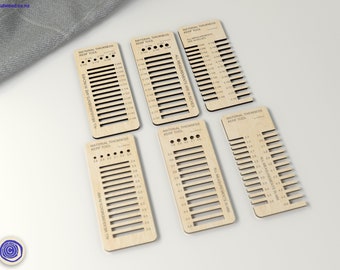 Materialstärke Test Guide Set - Kerf Werkzeug für Laser - MM und Zoll - Metrische Designs